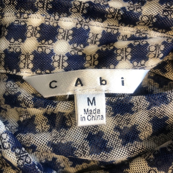 Cabi 736 mesh plaid shirt button down. Medium - Picture 10 of 13